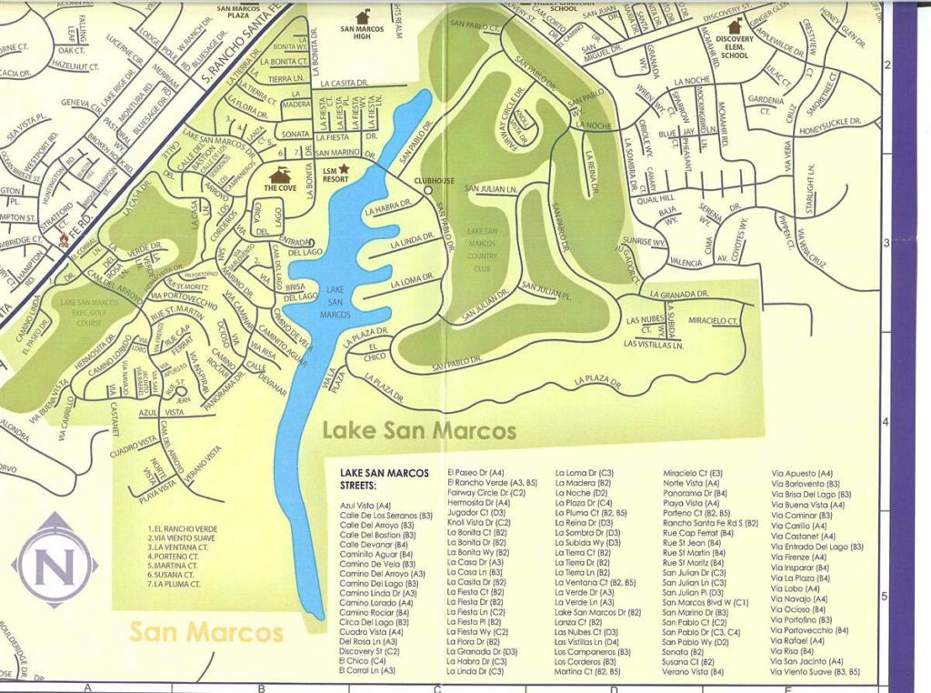 Map of Lake San Marcos